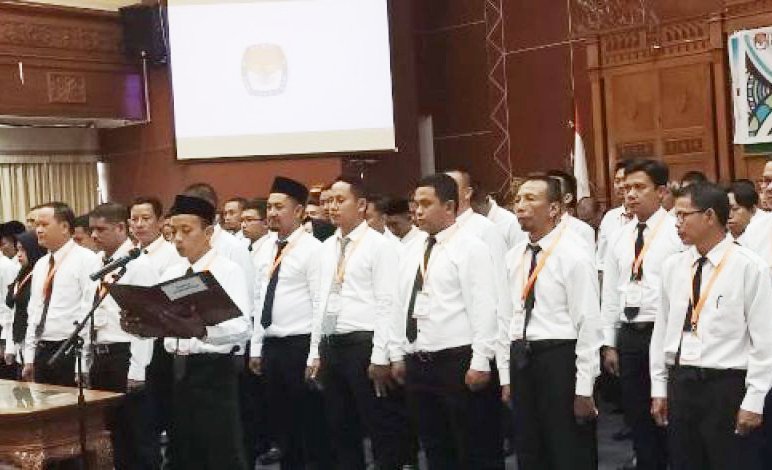 90 Anggota PPK Pilkada Kutim Dilantik