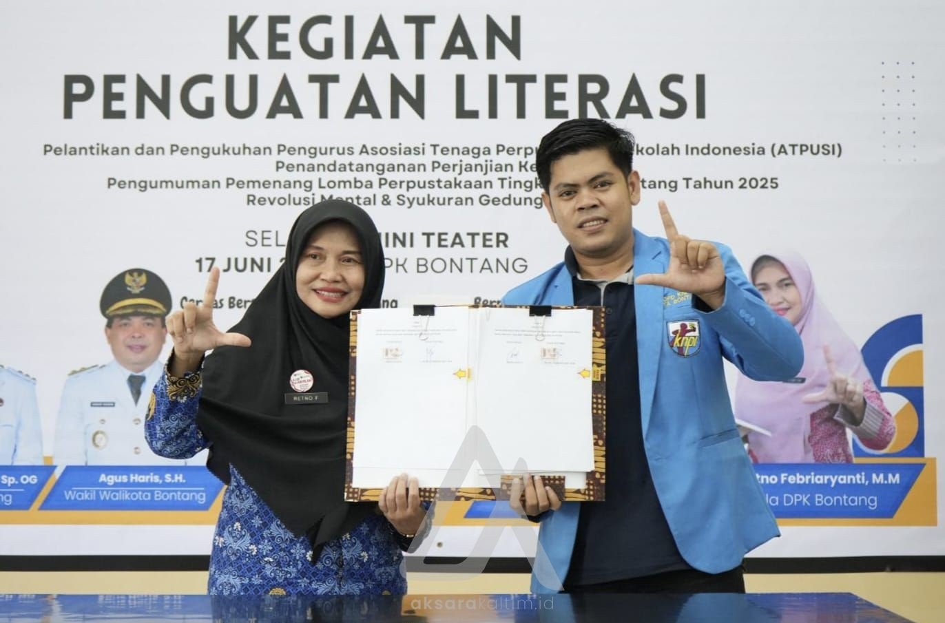 Perluas Jangkauan Literasi, DPK Bontang Fasilitasi Penandatanganan 19 MoU antara Komunitas, Sekolah, dan Kelurahan